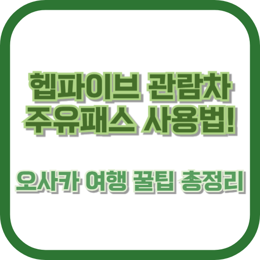 헵파이브 관람차 주유패스 사용법! 오사카 여행 꿀팁 총정리