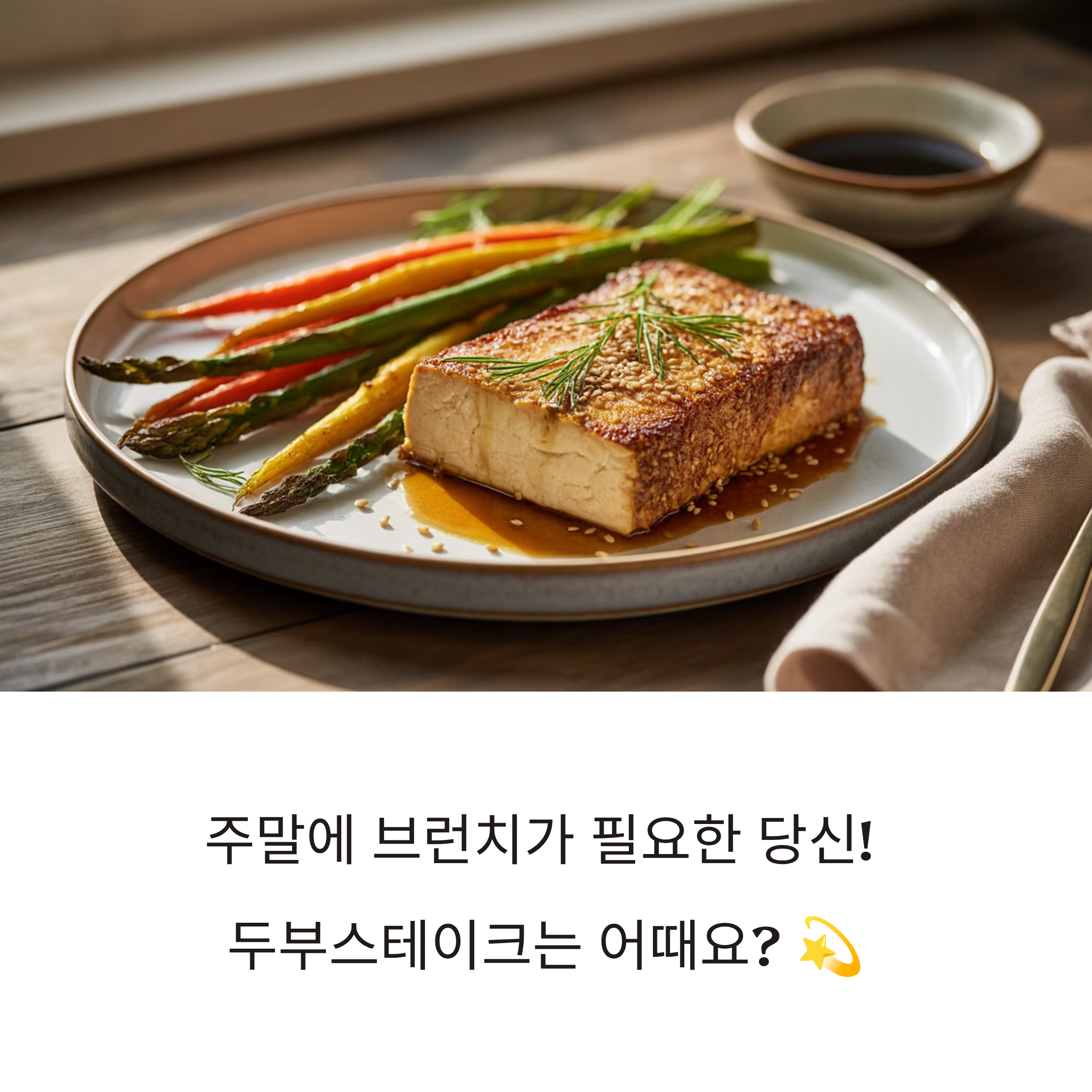 주말 브런치 메뉴, 두부스테이크 어때요? 🍴✨