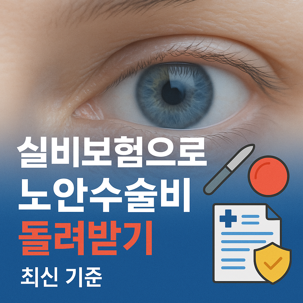 실비보험으로 노안수술비 돌려받는 최신 기준