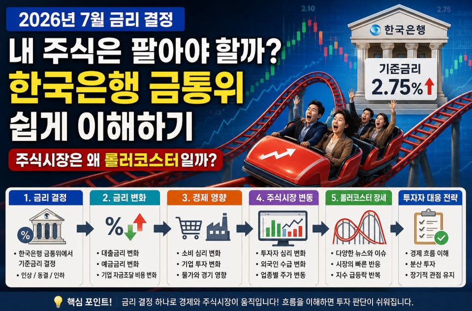 2026년 7월 금리 결정, 내 주식은 팔아야 할까? 한국은행 금통위와 주식시장이 롤러코스터인 이유