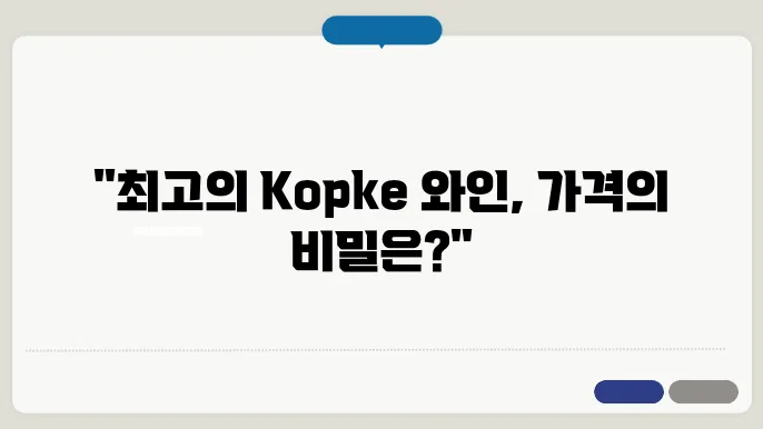 kopke 와인 가격