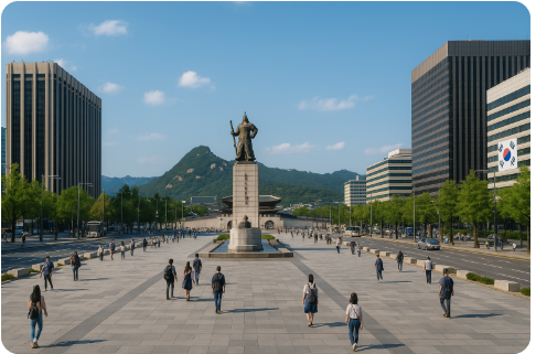 맑은 날 광화문광장