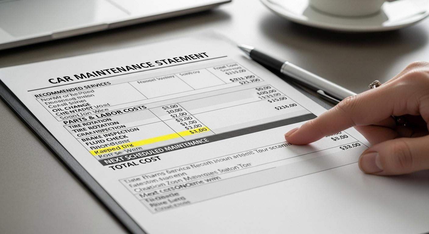 자동차 정비 명세서 보는 법