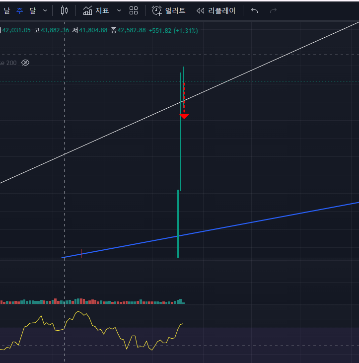 비트코인 주봉 차트