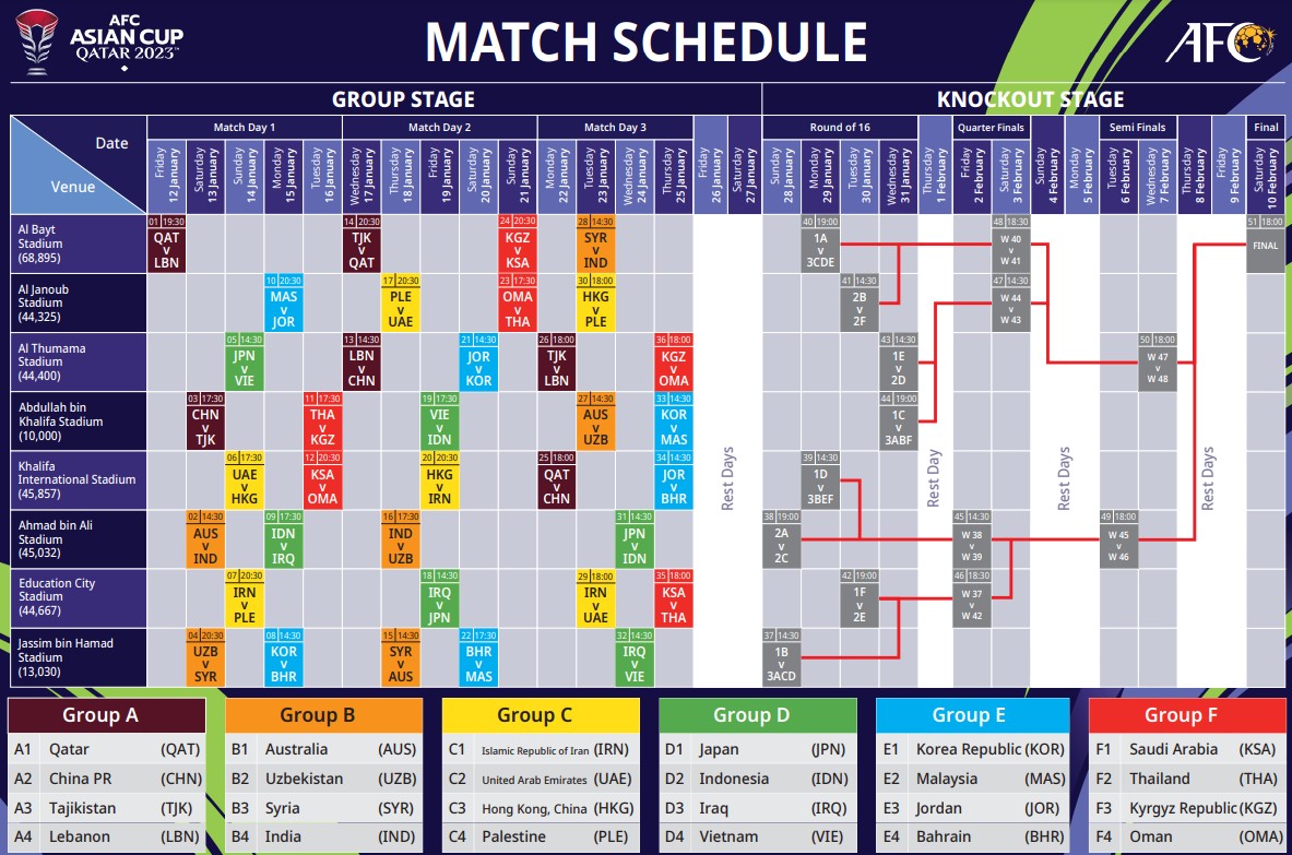 아시안컵-경기일정