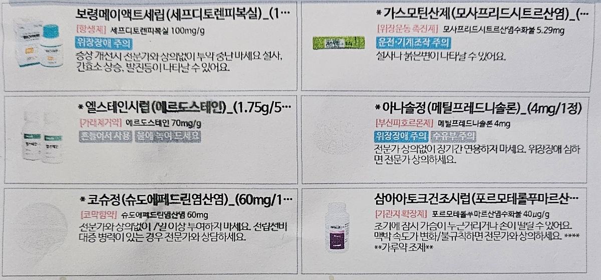 감기약-처방전-설명