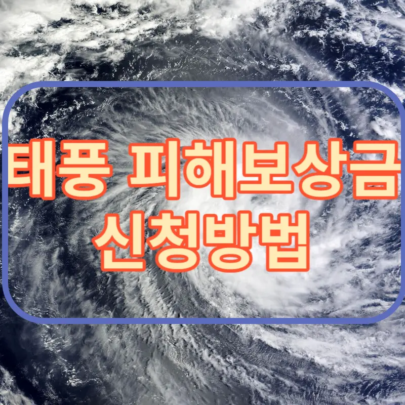 태풍 피해보상금 신청방법