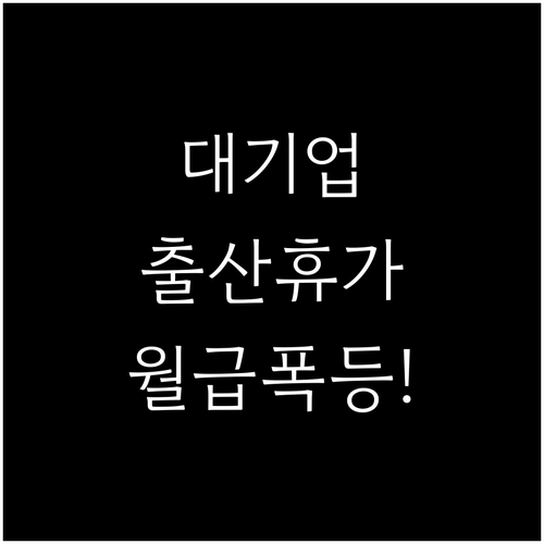 대기업 근로자 출산전후휴가 소득 보전..