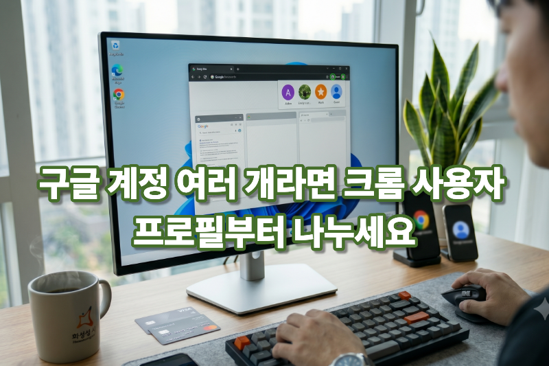 구글 계정 여러 개일 때 크롬 사용자 프로필 분리 방법 대표 이미지