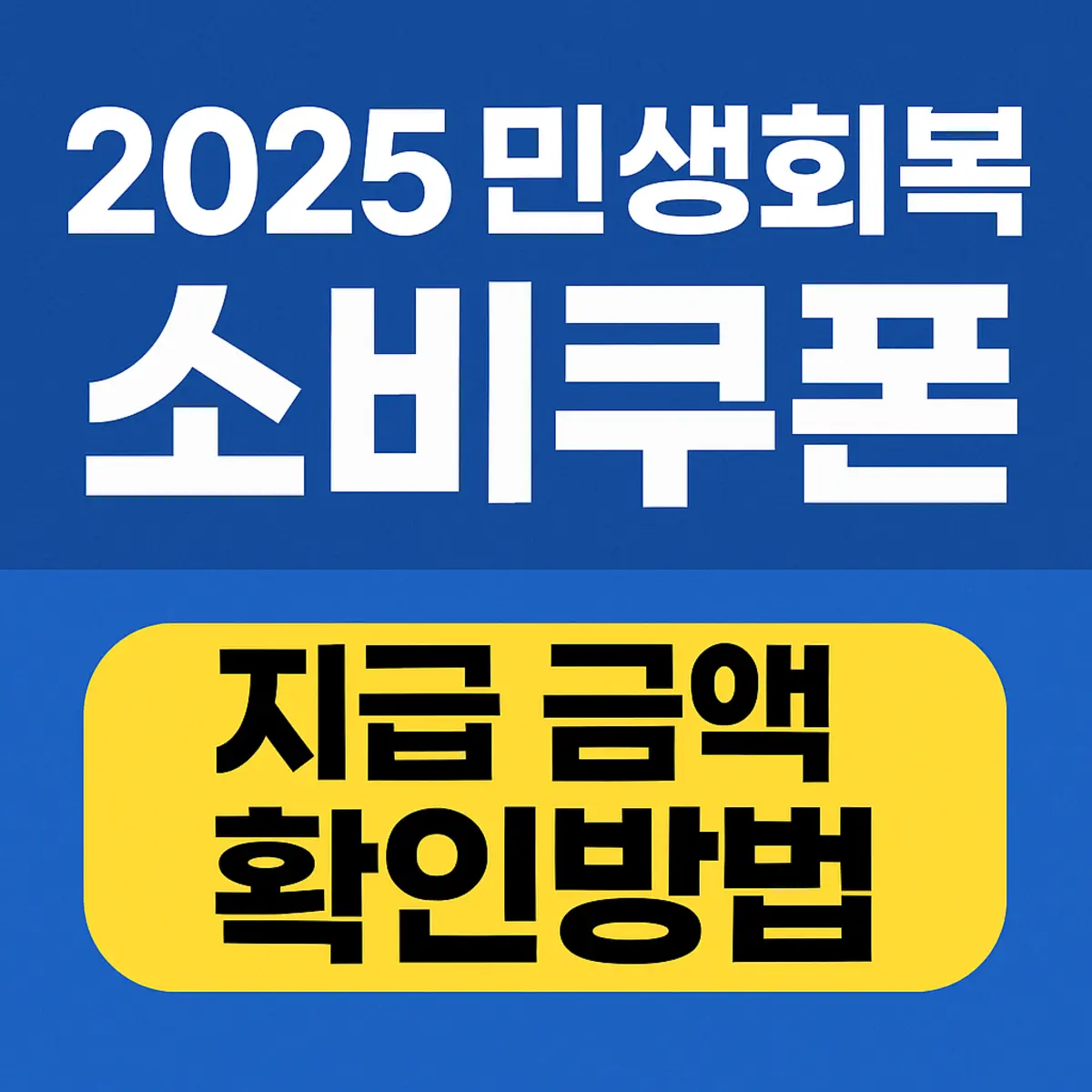 민생회복 소비쿠폰