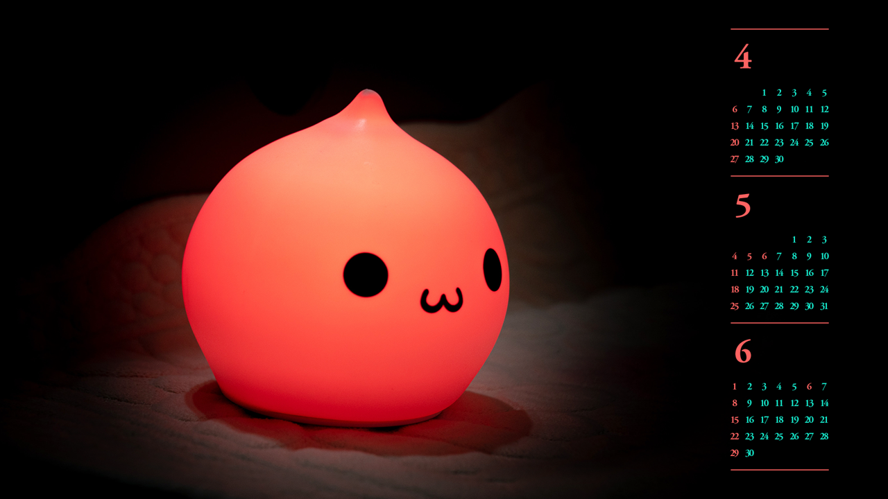 11 캐릭터 무드등 B - 2025년5월 노트북배경화면