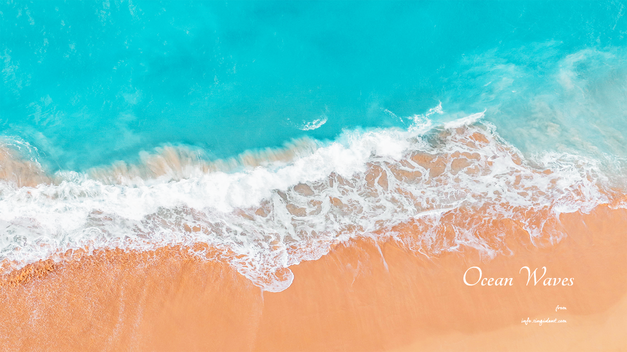 01 모래사장 위에 파도 C - Ocean Waves 파도배경화면