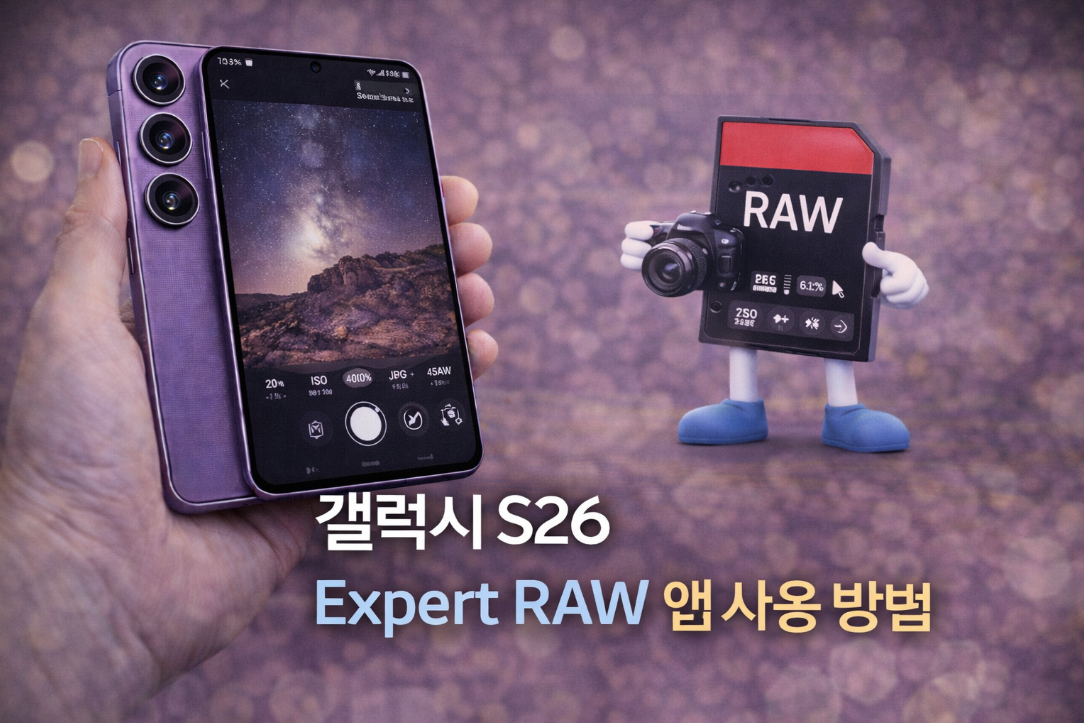 갤럭시 S26 Expert RAW 앱으로 고급 촬영하는 방법 설명 이미지