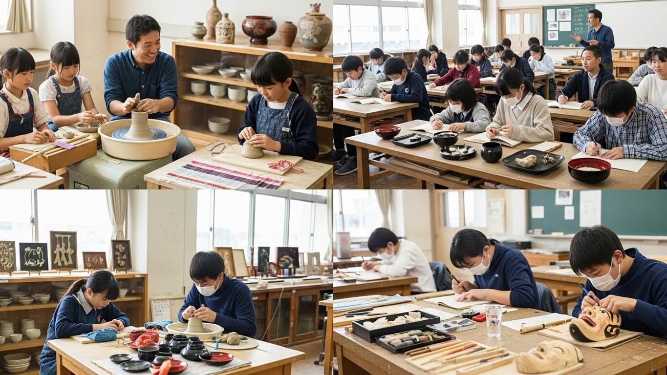 전통기술의 교육현장 접목 관련 사진