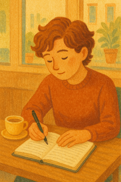 불렛저널 작성하고 있는 사람