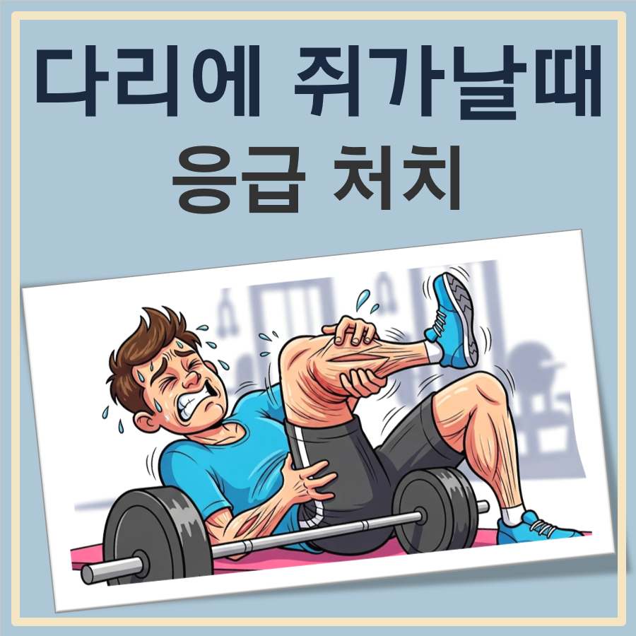 다리에 쥐가날때 응급 처치