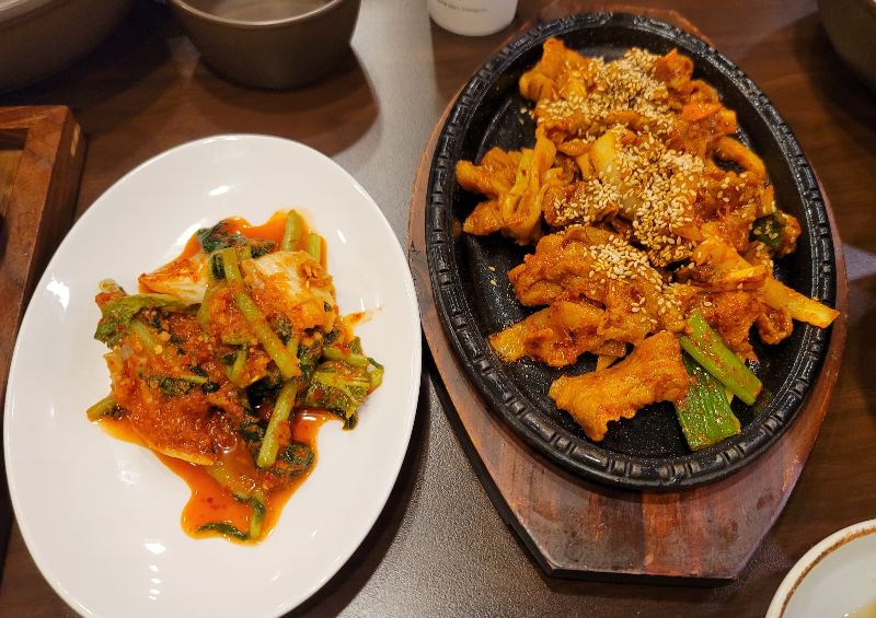 열무김치, 오삼불고기