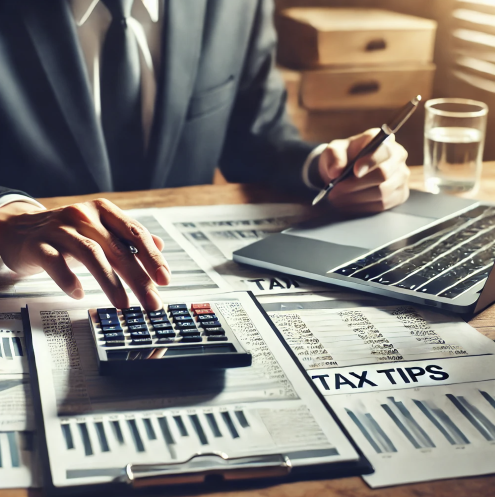 세무 작업 중인 회계사