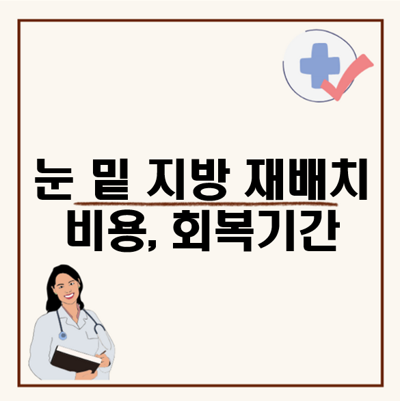 눈 밑 지방 재배치 수술 비용과 회복기간, 남자도 많이 합니다