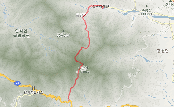 설악동지도