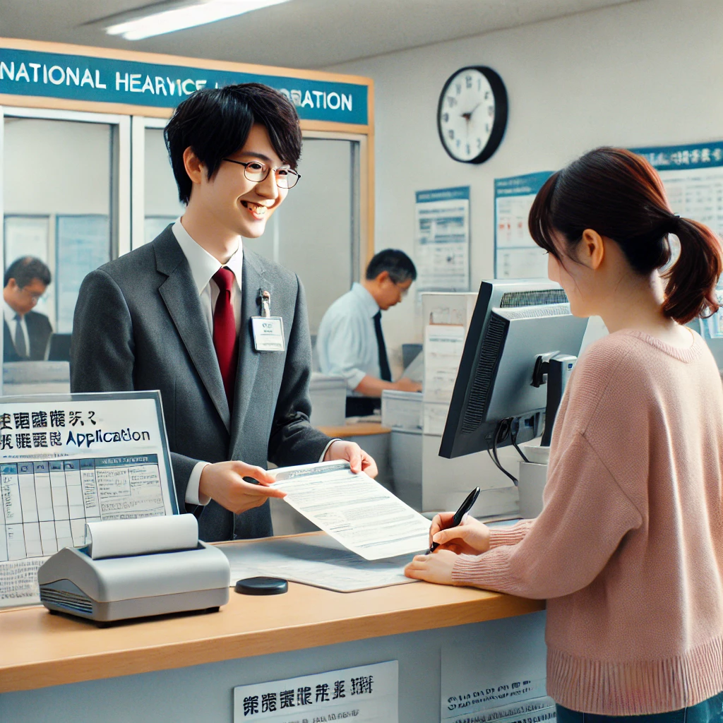 국민건강보험공단 지사에서 재난적의료비 지원 신청하는 모습