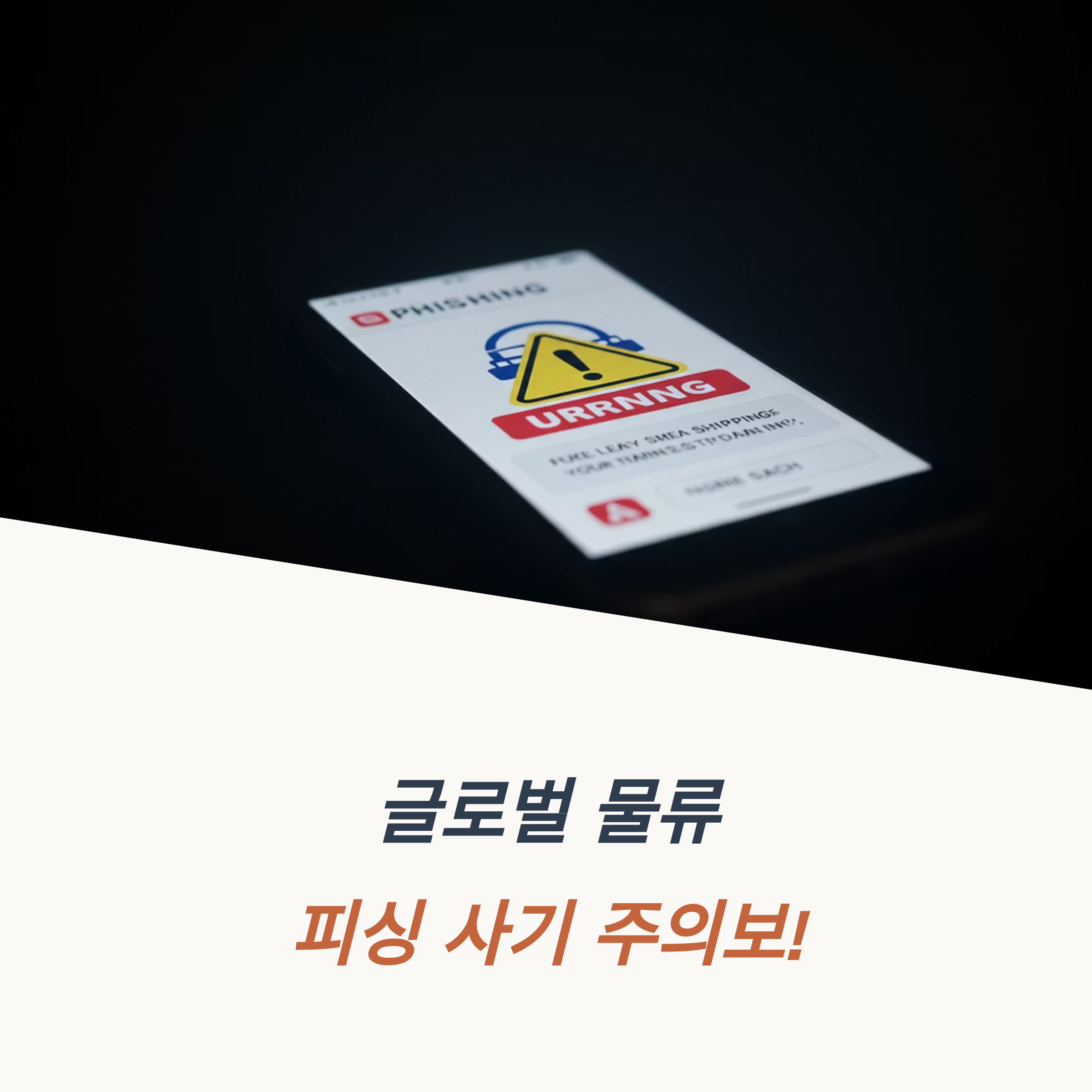 패키지가 물류센터에 보류중 글로벌 물류 솔루션 메일 피싱 주의보