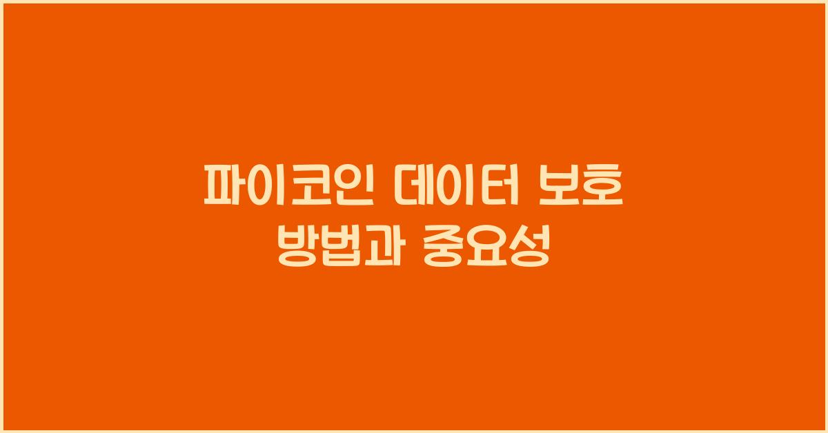 파이코인 데이터 보호