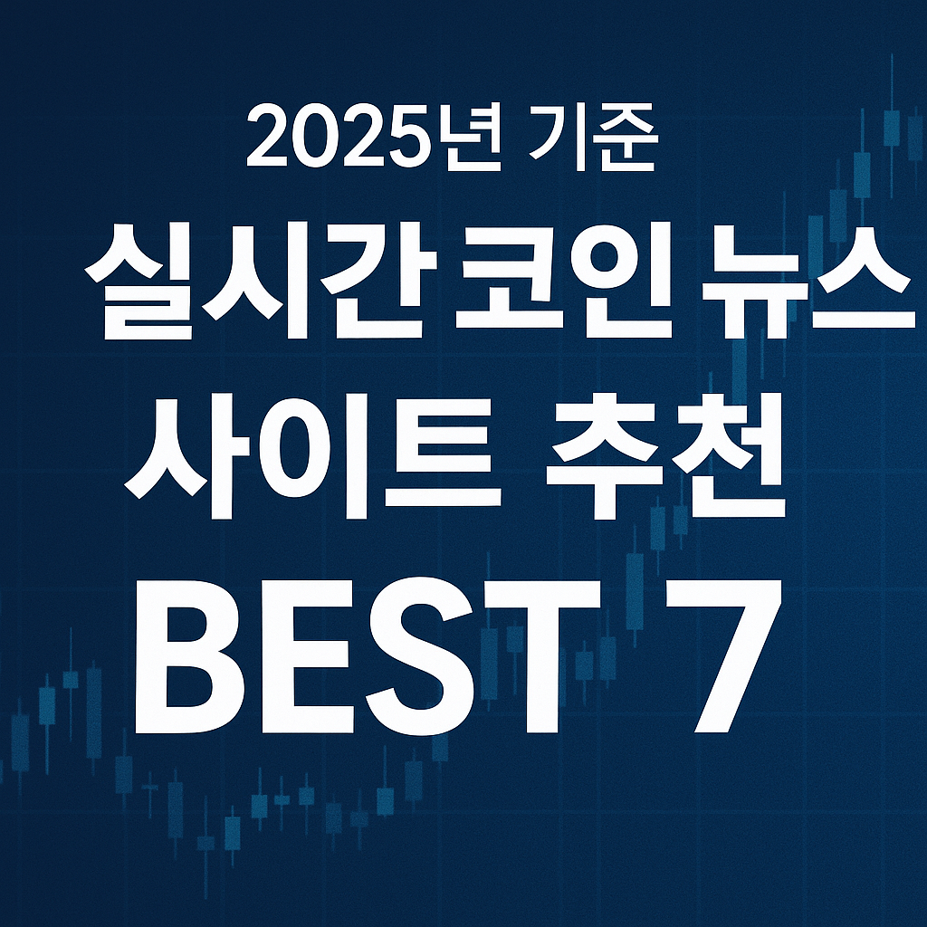2025년 기준 실시간 코인 뉴스 사이트 추천을 안내하는 썸네일 이미지