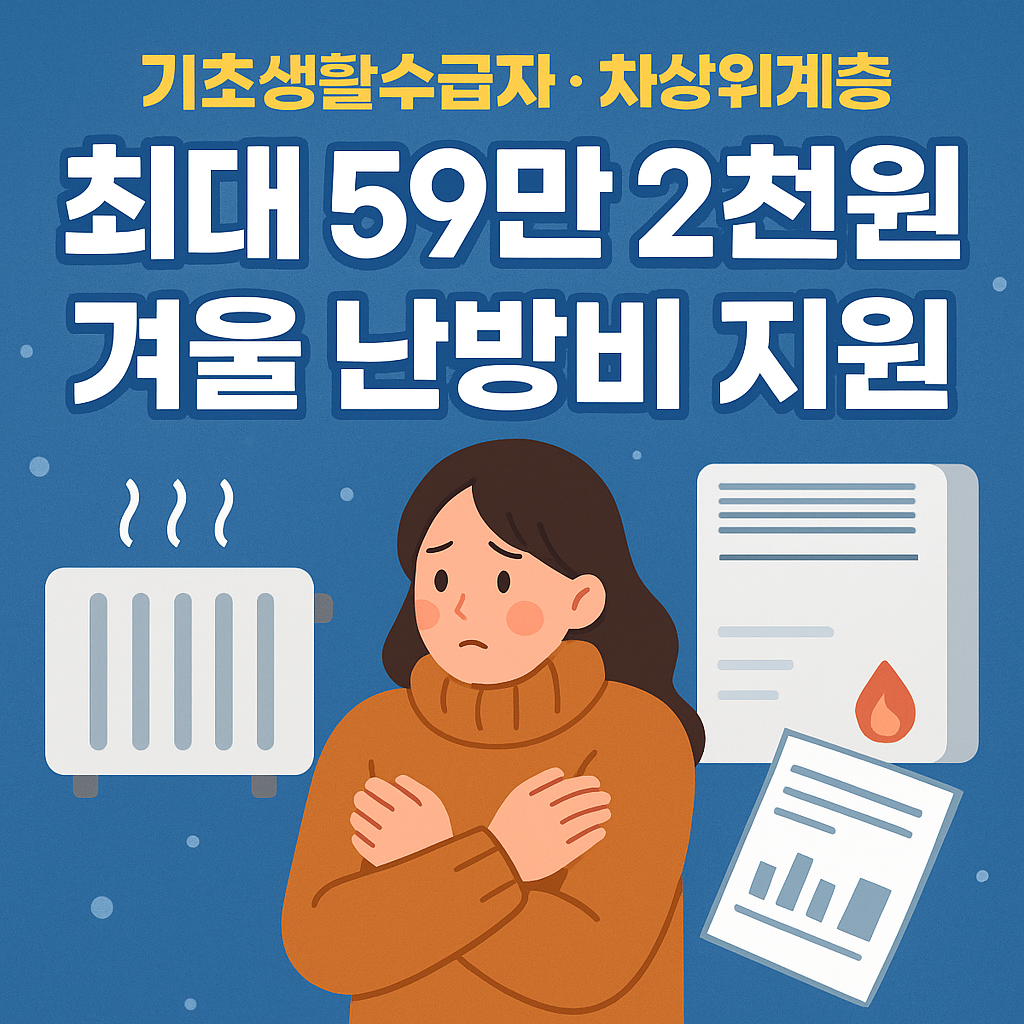 한국지역난방공사 기초생활수급자, 차상위계층 난방비 지원 최대 59만2천원