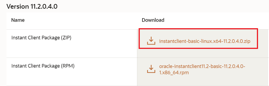 oracle client 버전