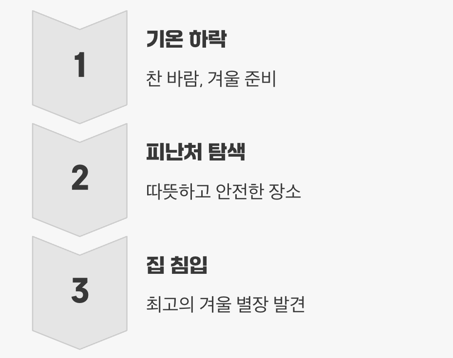 가을의 불청객, 따뜻한 집을 찾는 이유