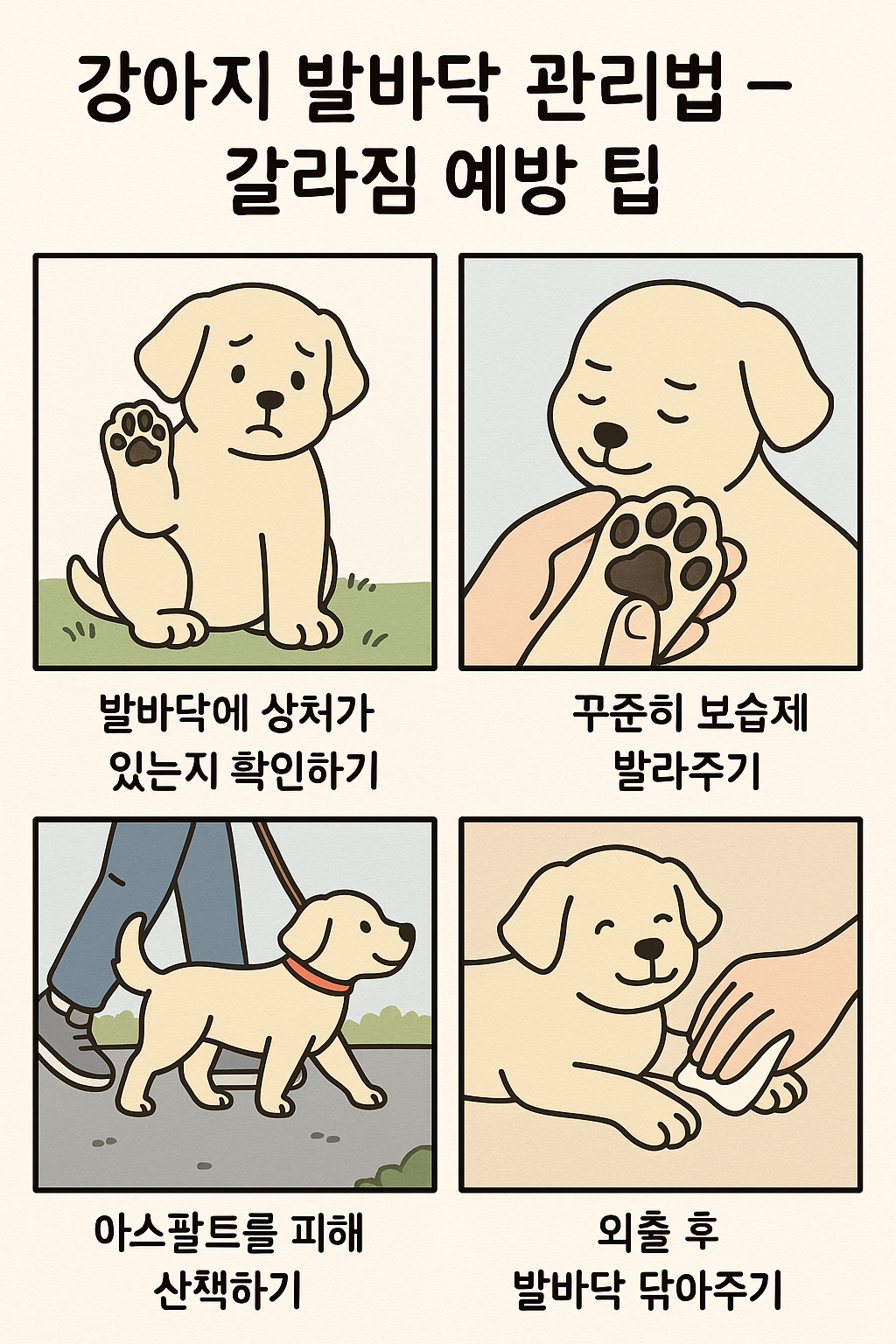 강아지 발바닥 관리