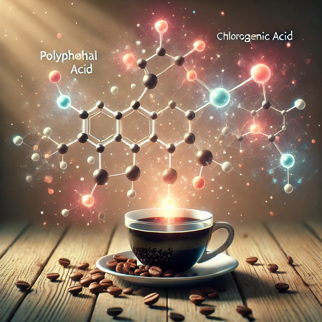 커피속 황산화 분자 시각적 이미지