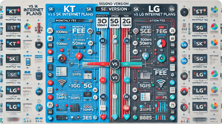 KT vs SK vs LG 인터넷 요금제 비교 사진
