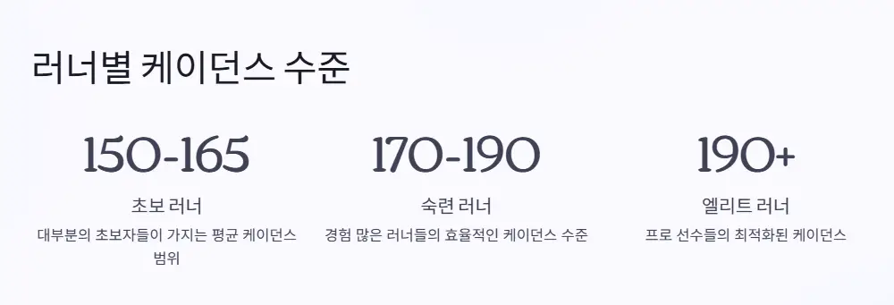 러너별-케이던스-수준