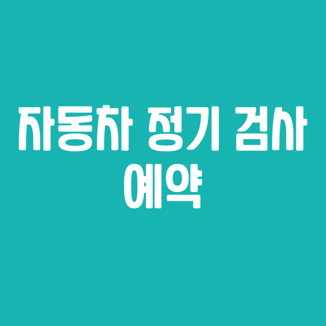 자동차 정기 검사 예약