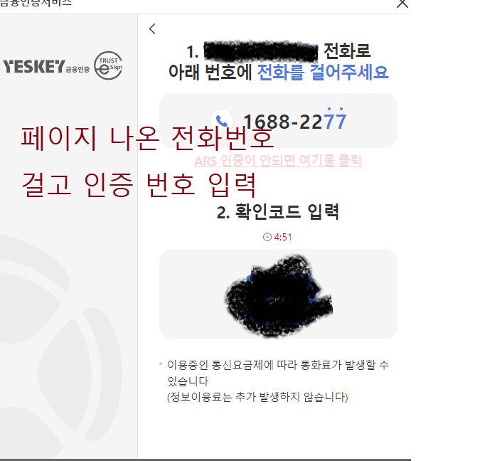 금융인증서 발급 방법