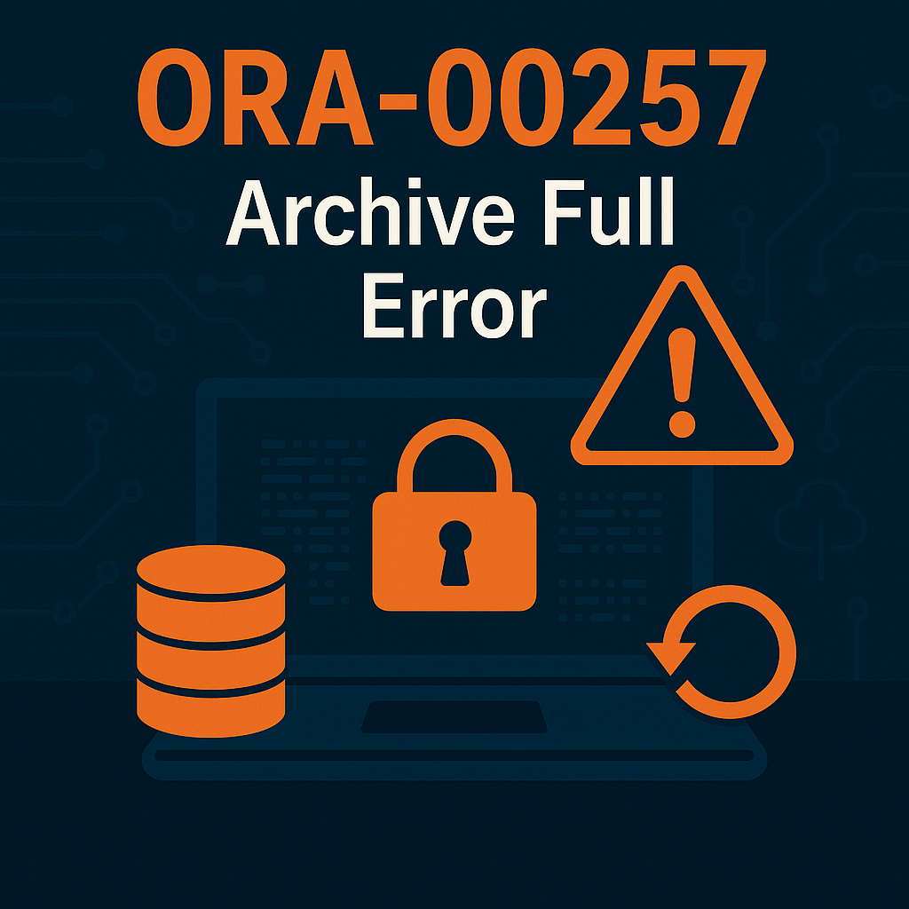 Oracle archive full error log - ORA-16014, ORA-00257, ORA-19809