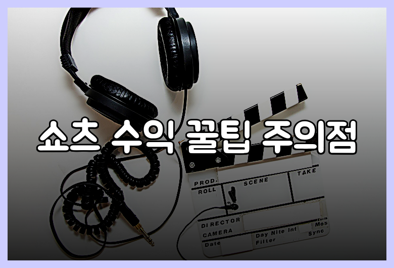 쇼츠 수익 꿀팁 주의점