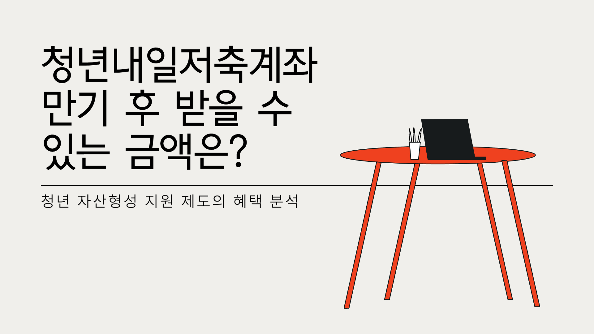 청년내일저축계좌 만기 후 받을 수 있는 금액