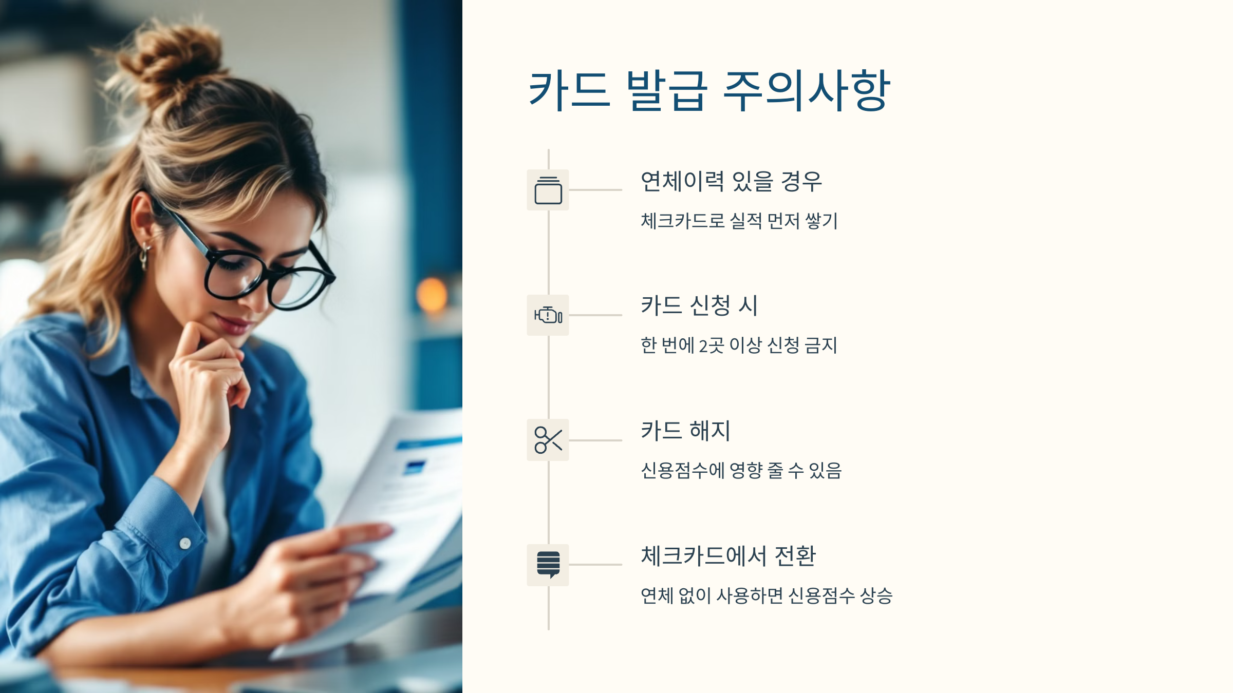 카드 발급 주의사항