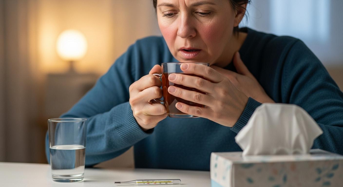 독감 증상 인후통