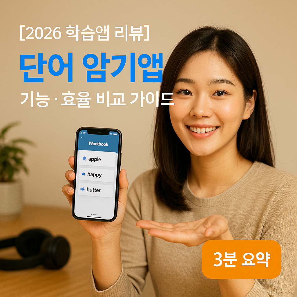 [2026 학습앱 리뷰] 단어 암기앱 ｜ 기능&middot;효율 비교 가이드