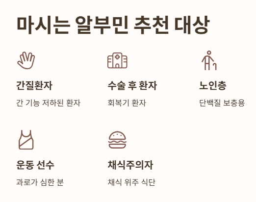 마시는 알부민&amp;#44; 이런 분들께 추천해요!
