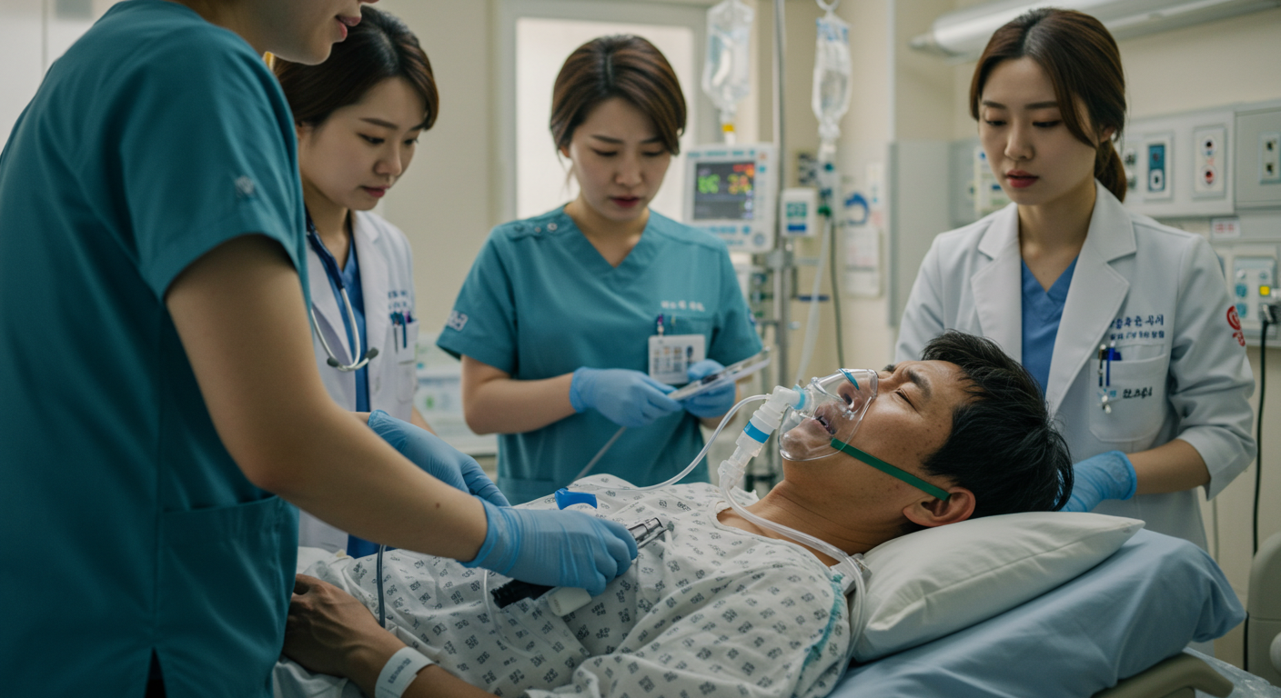 협심증 증상으로 입원 치료중 예시 3