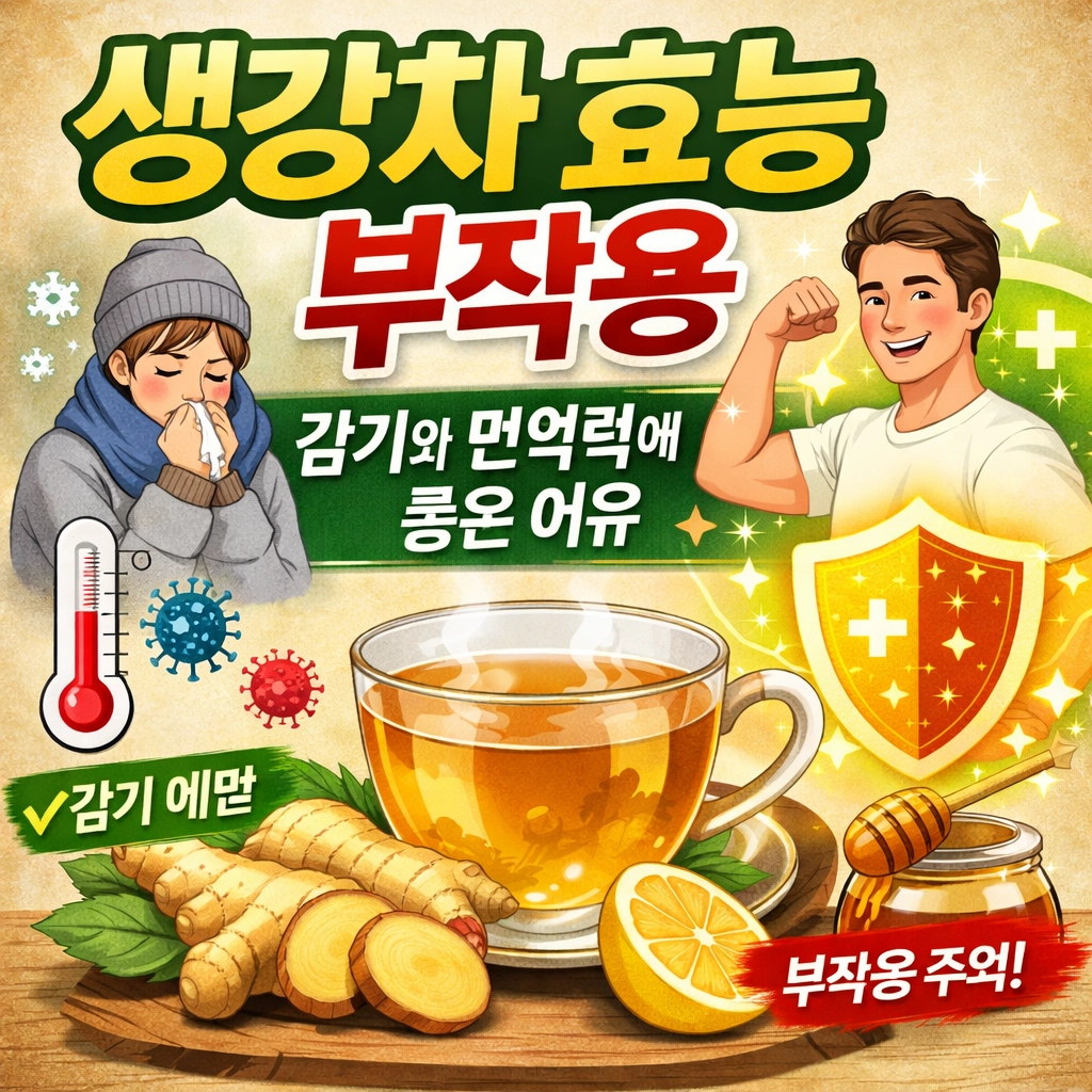 생강차 효능 부작용 감기와 면역력에 좋은 이유