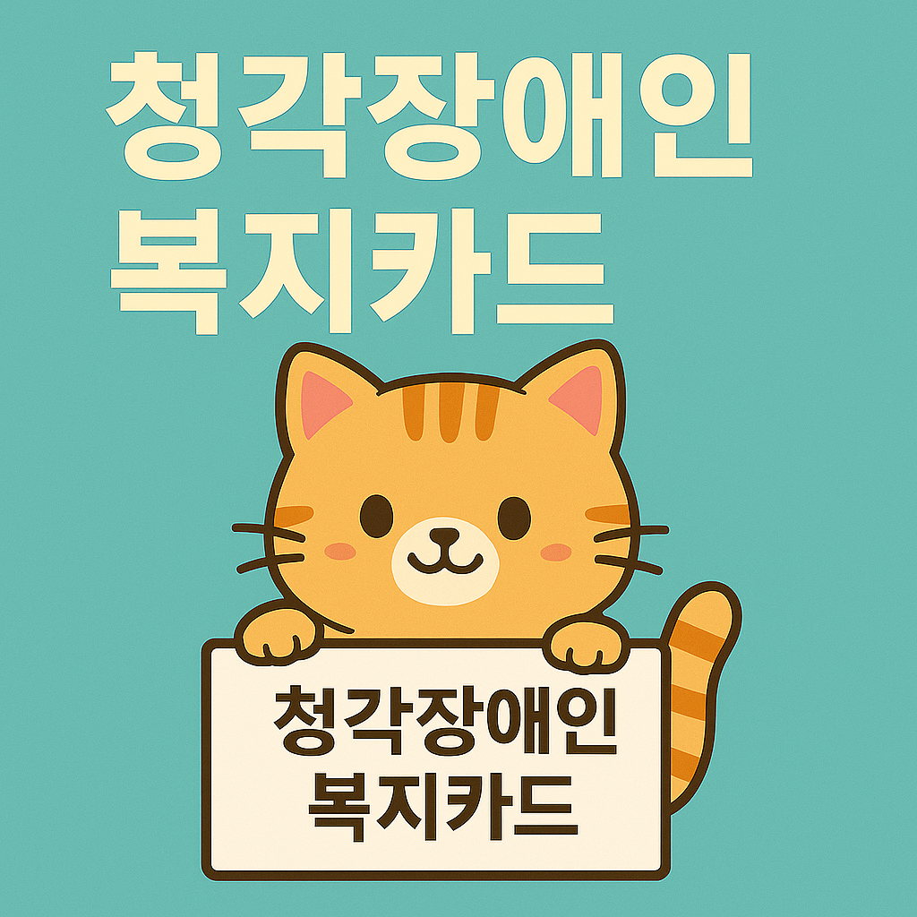 청각장애인 복지카드 혜택