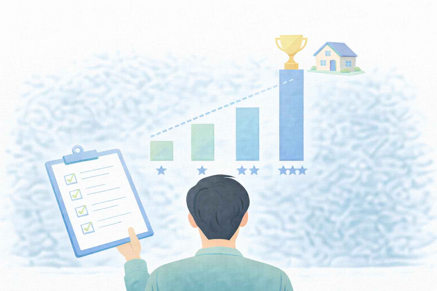 청약 당첨 점수 기준과 당첨권 구간 판단을 설명하는 이미지