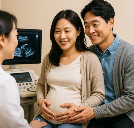 임신검진 방문 모습