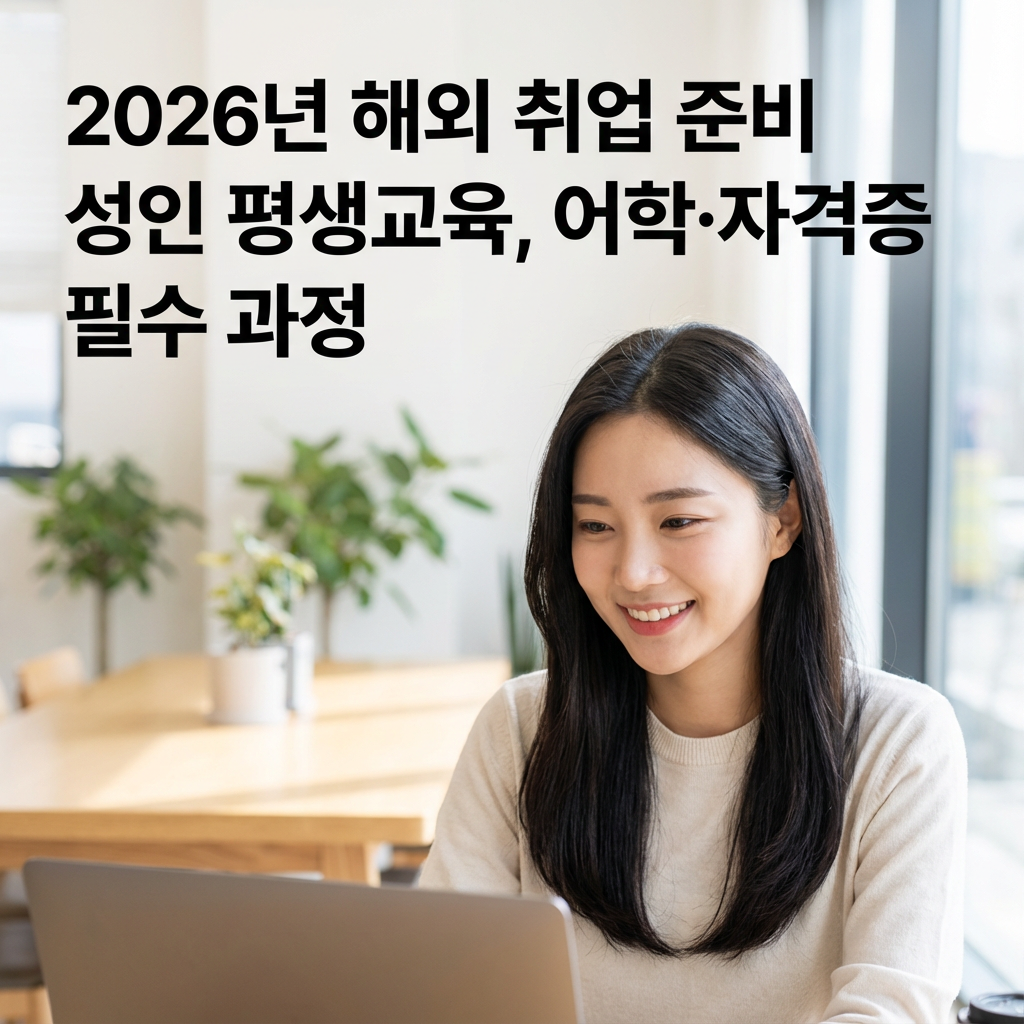 2026년 해외 취업 준비 성인 평생교육 | 어학·자격증 필수 과정